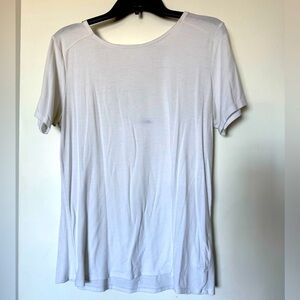 Columbia White Tee with Strappy Open Back